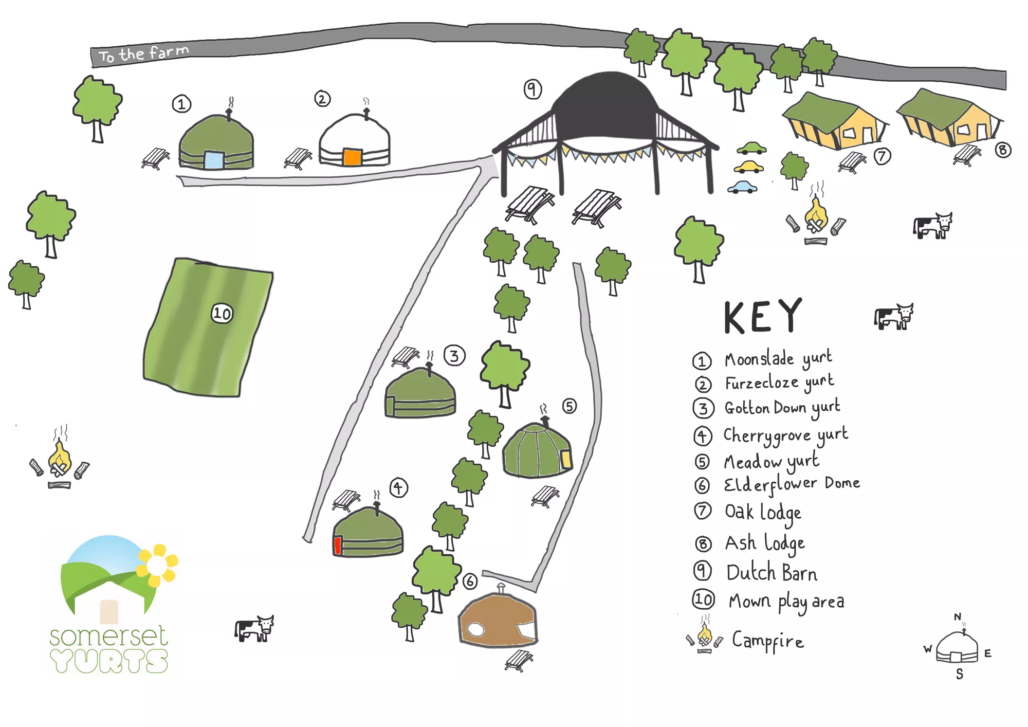 Somerset Yurts site plan